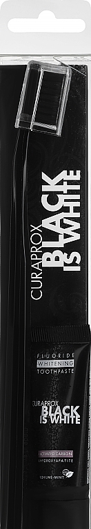 Set - Curaprox Black Set (toothpast/10ml + toothbrush/1pc) — photo N2