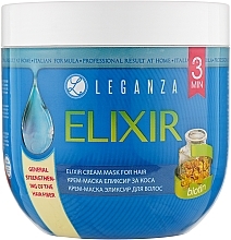 Fragrances, Perfumes, Cosmetics Hair Cream Mask 'Biotin Elixir', with dispenser - Leganza Cream Hair Mask With Biotin