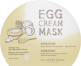 Moisturizing Egg Facial Sheet Mask - Too Cool For School Egg Cream Mask Hydration — photo N1