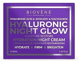 Moisturising Night Face Cream - Biovene Hyaluronic Night Glow Moisture Restore Hydration Night Cream — photo N2