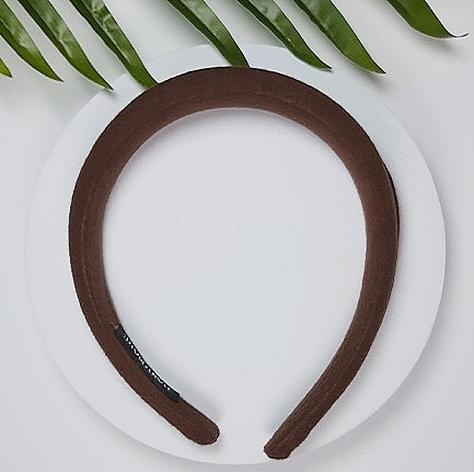 Fabric Hair Band 'Handmade', brown - Yeye — photo N1