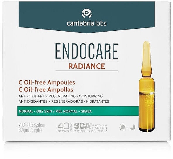 Vitamin C Ampoules for Normal to Oily Skin - Cantabria Labs Endocare C Oil Free Ampoules — photo N7