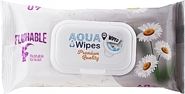 Fragrances, Perfumes, Cosmetics Wet Toilet Paper 'Chamomile Extract', 40 pcs - Aqua Wipes Premium Quality Flushable