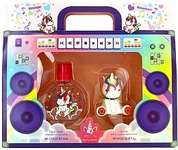 Fragrances, Perfumes, Cosmetics Air-Val International Eau My Unicorn - Set (edt/50ml+l/gloss/2g)