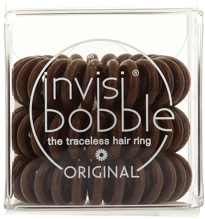 Hair Ring, 3 pcs - Invisibobble Original Pretzel Brown — photo N4