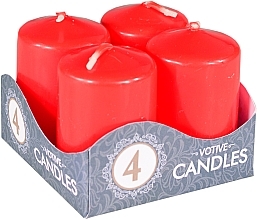 Fragrances, Perfumes, Cosmetics Candle Set, red frosted - Admit Votive Candles