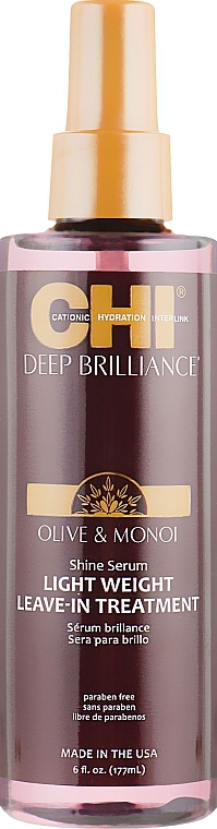 Hair Silk - CHI Deep Brilliance Shine Serum Lightweight Leave-In Treatment — photo N5