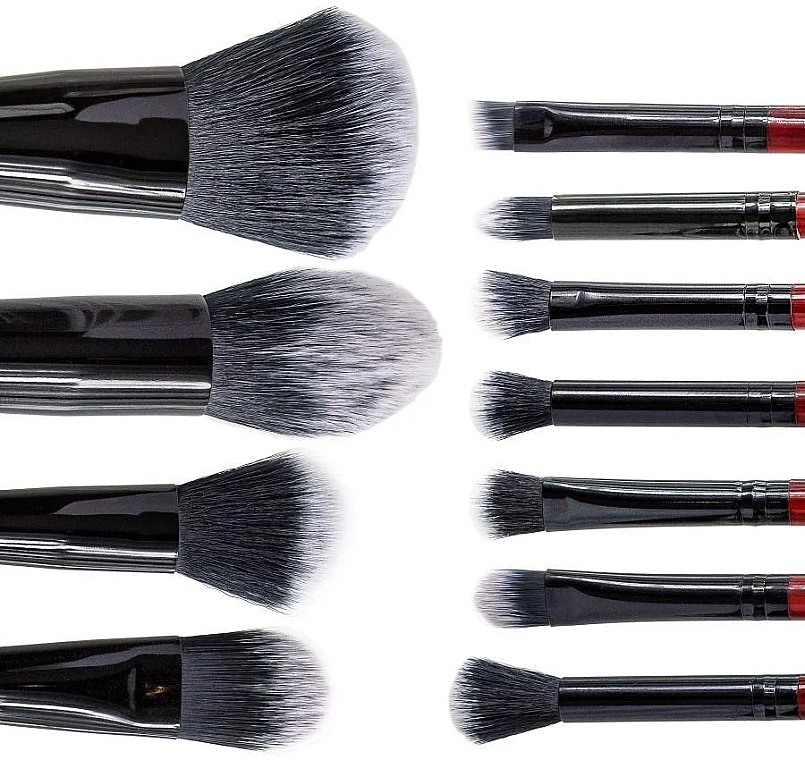 Makeup Brush Set MB-290, 11 pcs, black-silver case - MaxMar Brush Set — photo N15