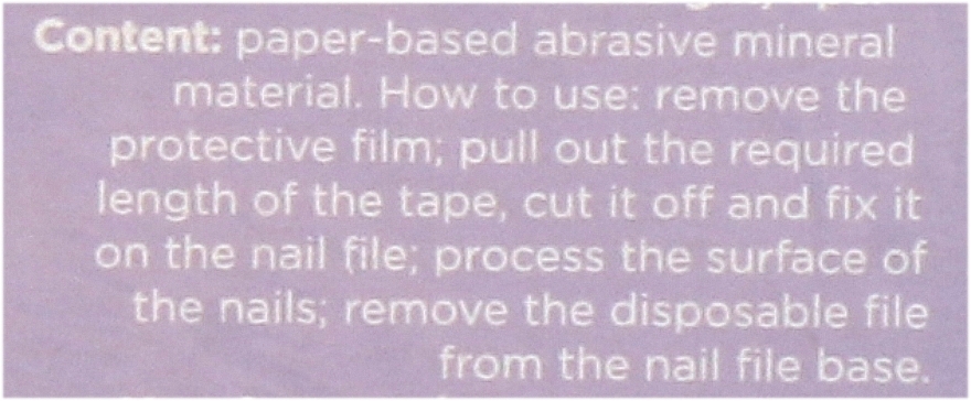 Nail File Refill Tape 240 grit, white, 6 m - Staleks Pro Expert — photo N6