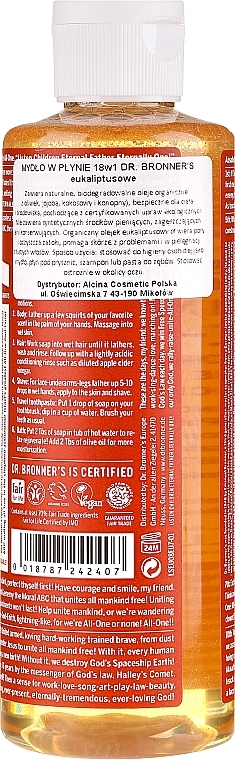 Liquid Soap "Eucalyptus" - Dr. Bronner’s 18-in-1 Pure Castile Soap Eucalyptus — photo N4