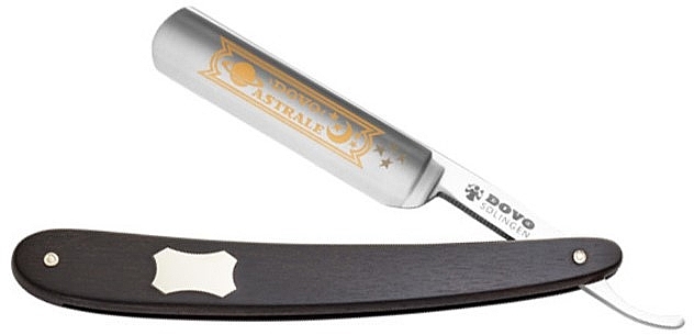 Straight Razor, ebony astral - Dovo Straight Razor 5/8" Black Ebony Astrale — photo N1