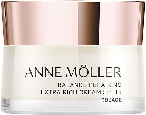 Facial Cream for Dry Skin - Anne Moller Rosage Balance Repairing Extra Rich Cream Spf15 — photo N3