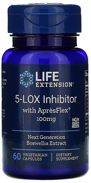 Boswellia - Life Extension 5-LOX Inhibitor With ApresFlex, 100 mg — photo N6