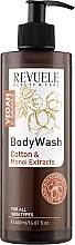 Fragrances, Perfumes, Cosmetics Shower Gel "Cotton & Monoi Extracts" - Revuele Vegan & Balance Cotton Oil & Monoi Extract Body Wash