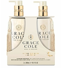 Set - Grace Cole Boutique Hand Care Duo Nectarine Blossom & Grapefruit (h/wash/300ml + h/lot/300ml) — photo N1