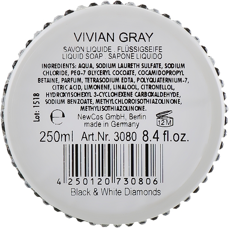 Liquid Soap - Vivian Gray White & Black Diamonds Hand Soap — photo N18