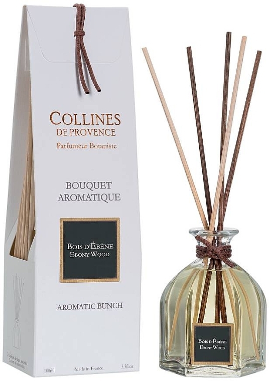 Ebony Wood Reed Diffuser - Collines de Provence Bouquet Aromatique Ebony Wood — photo N1