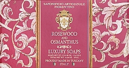 Fragrances, Perfumes, Cosmetics Natural Soap Set "Rosewood & Osmanthus" - Saponificio Artigianale Fiorentino Rosewood And Osmatus (soap/3x125g)