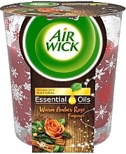 Fragrances, Perfumes, Cosmetics Scented Candle 'Amber Rose' - Air Wick Essential Oils Warm Amber Rose Scented Candle