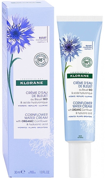 Face Cream with Cornflower Extract - Klorane Cornflower Water Cream — photo N3