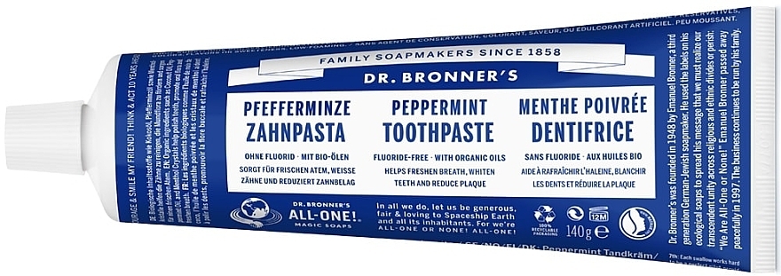 Whitening Fluorine-Free Toothpaste "Mint" - Dr. Bronner’s Peppermint Tootpaste — photo N11