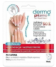 Fragrances, Perfumes, Cosmetics Nail Regenerating Compressed Mask - Dermo Pharma Skin Repair Expert S.O.S. Regenerating& Strengthening Fingernails Mask