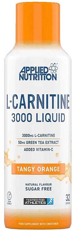 Liquid L-Carnitine 3000mg 'Spicy Orange' - Applied Nutrition L-Carnitine Liquid Tangy Orange — photo N1