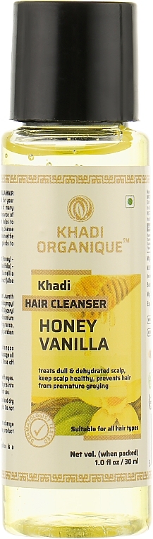 Natural Herbal Ayurvedic Shampoo "Honey & Vanilla" - Khadi Organique Hair Cleanser Honey & Vanilla — photo N3