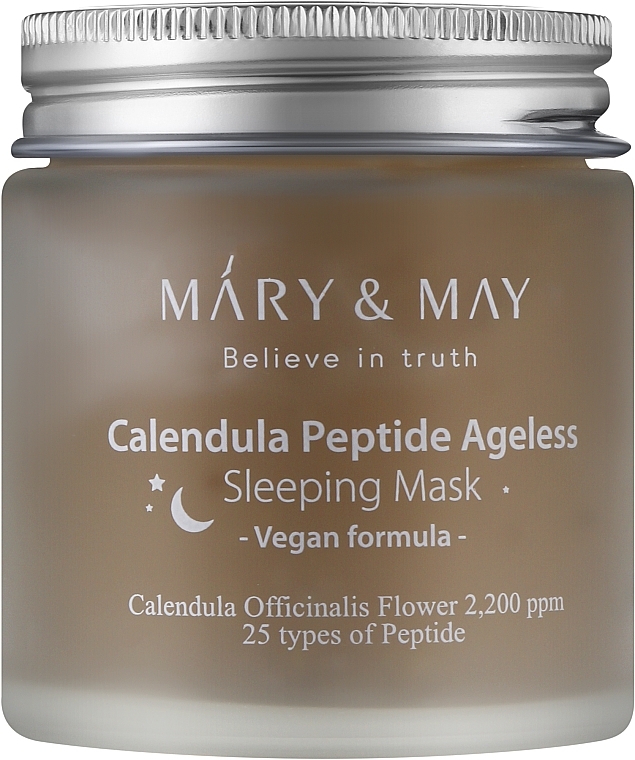 Night Gel Face Mask - Mary & May Calendula Peptide Ageless Sleeping Mask — photo N2