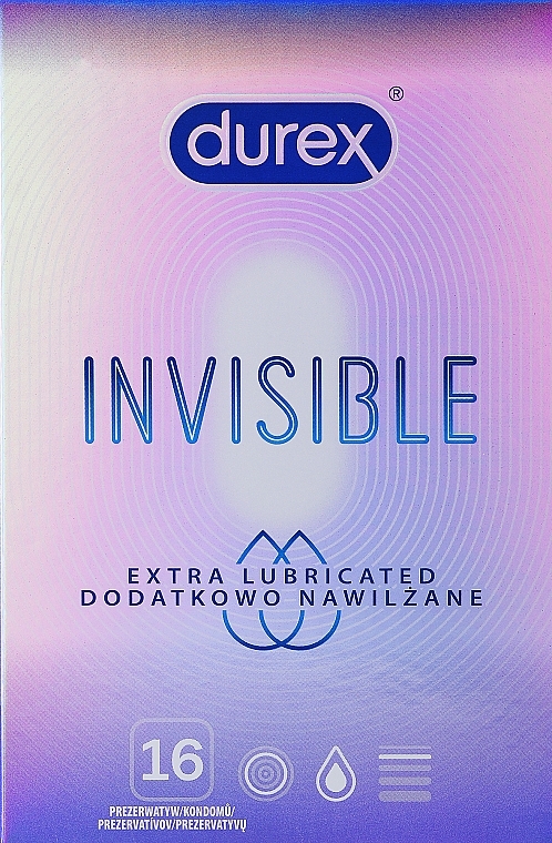 Ultra-Thin Condoms, 12 pcs - Durex Invisible — photo N1