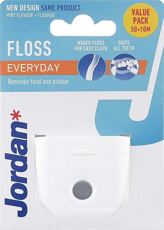 Fluoride & Mint Dental Floss, 50 m - Jordan Everyday Floss — photo N8