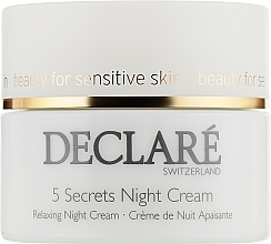 Repairing Night Cream "5 Secrets" - Declare Stress Balance 5 Secrets Night Cream — photo N1