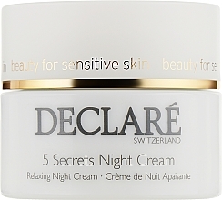 Fragrances, Perfumes, Cosmetics Repairing Night Cream "5 Secrets" - Declare Stress Balance 5 Secrets Night Cream