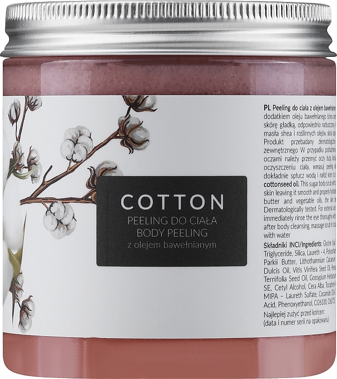 Cotton Seed Oil Body Scrub - Scandia Cosmetics Cotton Body Peeling — photo N1