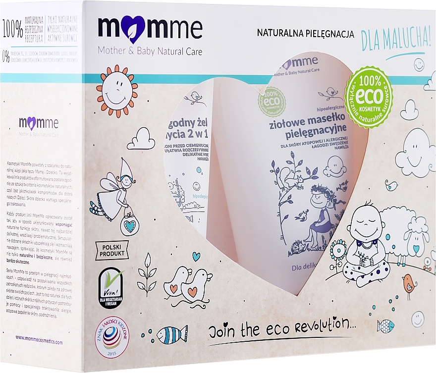 Set - Momme Baby Natural Care Set (milk/150ml + sh/gel/150ml)  — photo N1