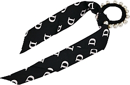 Fragrances, Perfumes, Cosmetics Hair Band with Ribbon, Black with Letter D - Lolita Accessories