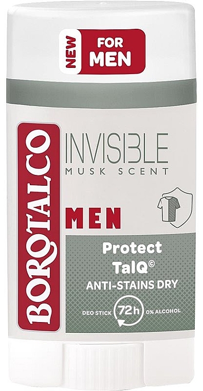 Deodorant Stick - Borotalco Men Invisible Musk Scent Deo Stick — photo N1