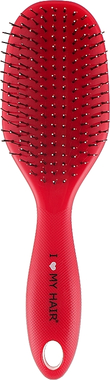 Spider Hair Brush, 12-row, glossy, red - I Love My Hair — photo N1