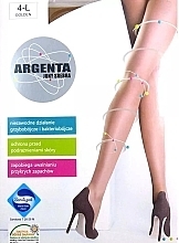 Tights with Silver Ions 'Argenta', 15 Den, golden - Knittex — photo N1