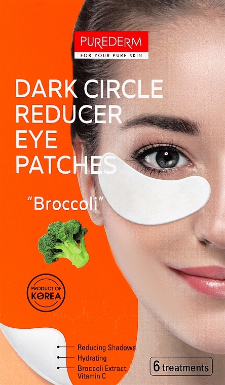 Broccoli Eye Patches - Purederm Dark Circle Reducer Eye Patches Broccoli — photo N1