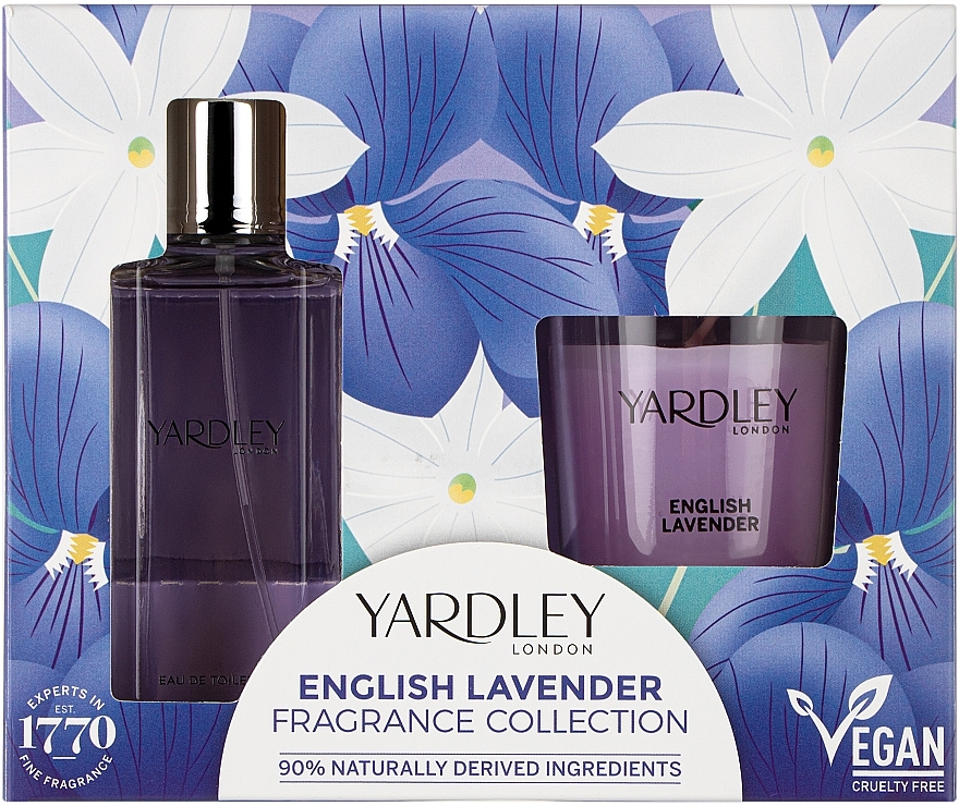 Yardley English Lavender - Set (edt/50ml + candle/120g)  — photo N1