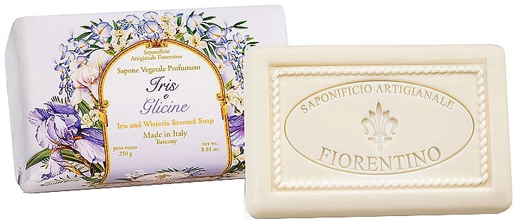 Natural Soap "Iris and Wisteria" - Saponificio Artigianale Fiorentino Iris And Wisteria Soap — photo N2