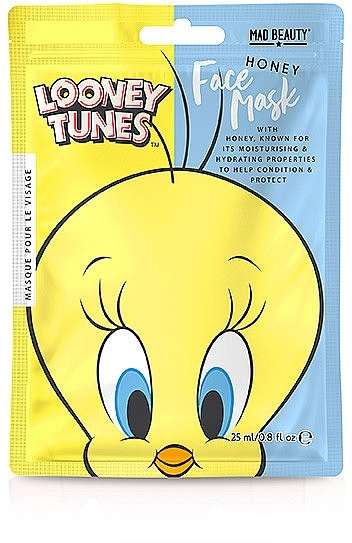 Sheet Mask with Honey Scent - Mad Beauty Looney Tunes Mascarilla Facial Tweety — photo N1