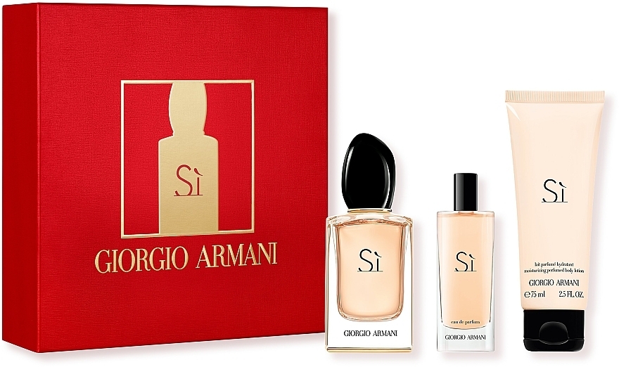 Giorgio Armani Si - Set (edp/50ml + edp/15ml + b/lot/75ml)  — photo N2