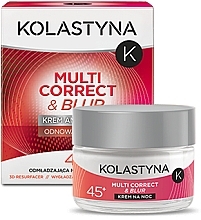 Fragrances, Perfumes, Cosmetics Rejuvenating Night Cream - Kolastyna Multi Correct & Blur Antiageing Night Cream 45+