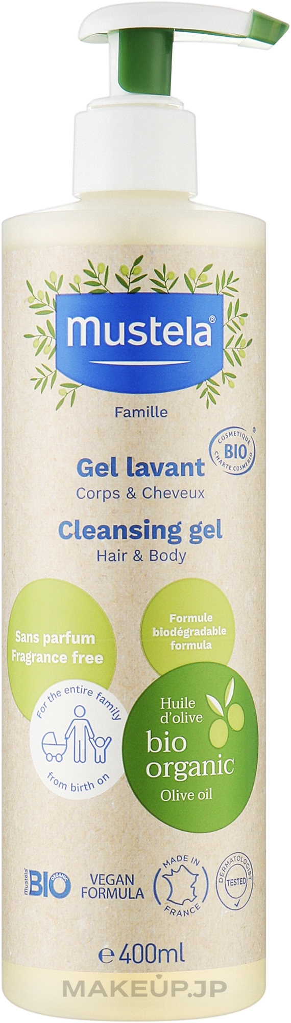 Cleansing Hair & Body Gel - Mustela Famille Cleansing Gel Hair & Body — photo 400 ml