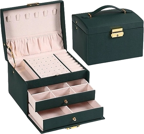 Jewellery & Watch Case, green - Ecarla — photo N1