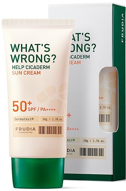 Sunscreen for Sensitive Skin SPF50+ PA ++++ - Frudia What's Wrong Help Cicaderm Sun Cream — photo N2