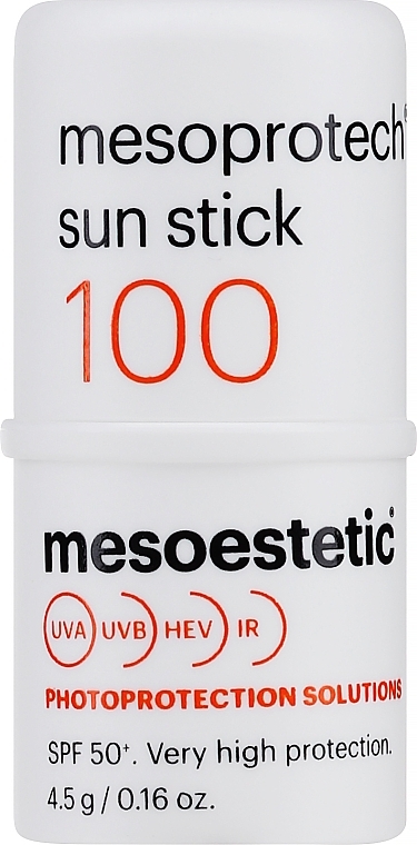 Sunscreen Stick for Sensitive Areas - Mesoestetic Mesoprotech Sun Protective Repairing Stick SPF100+ — photo N1