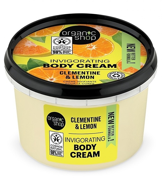 Clementine & Lemon Body Cream - Organic Shop Invigorating Body Cream Clementine & Lemon — photo N3